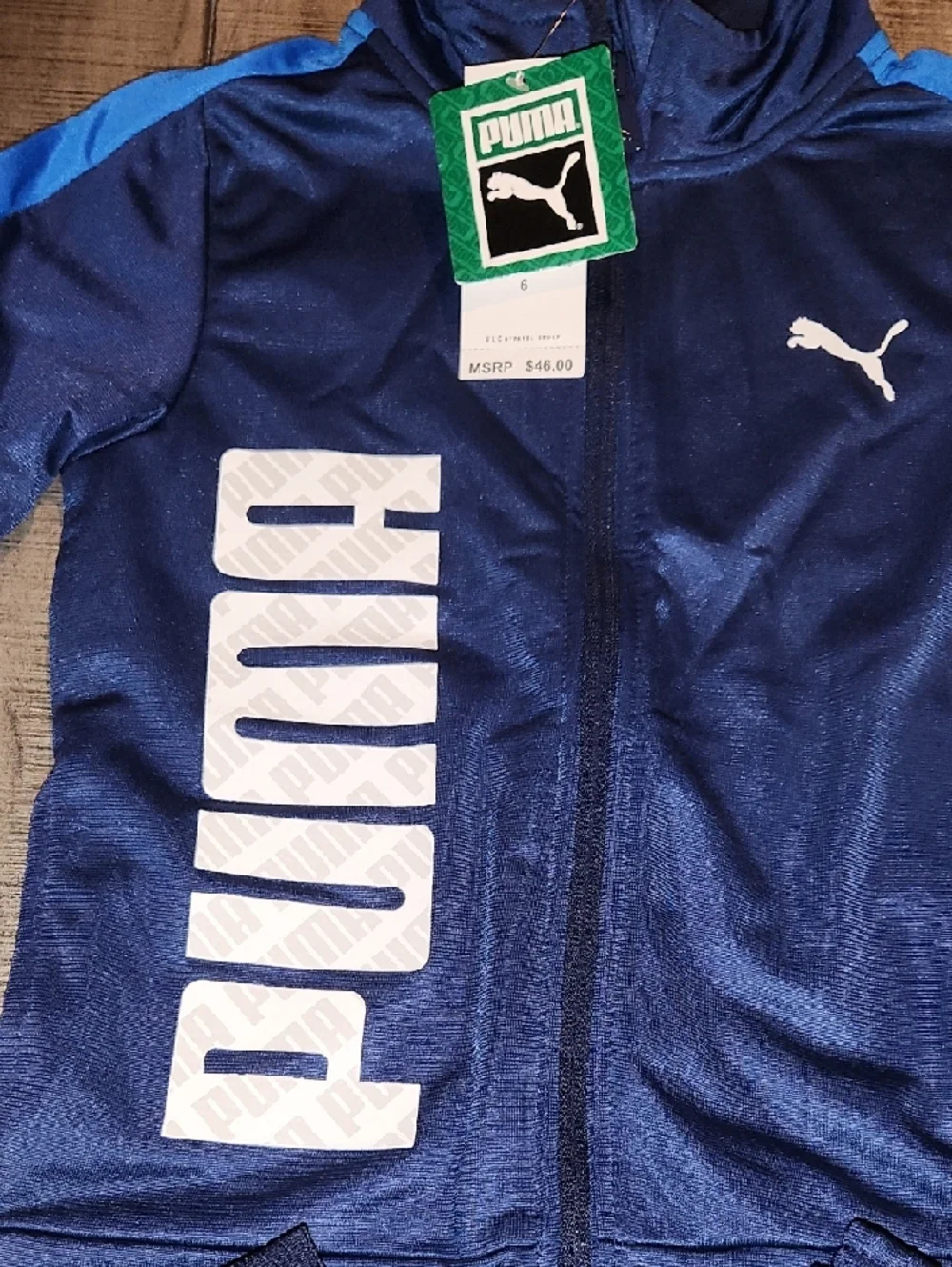 NWT Puma Navy and Royal Blue Kids Track Jacket & Pants - Picture 4 of 6